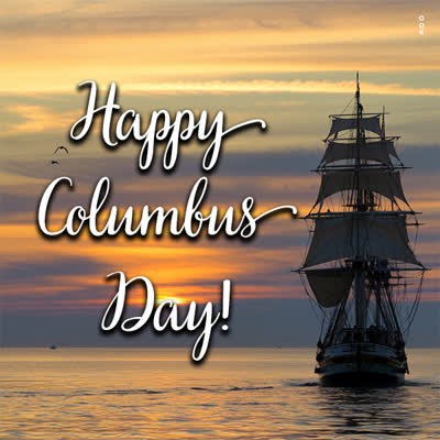 Postcard columbus day