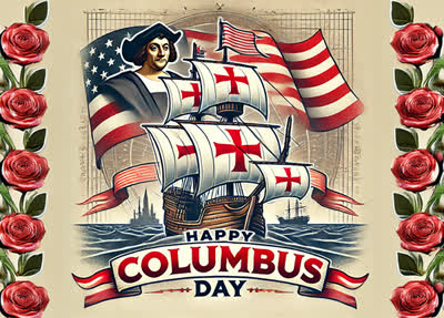 Postcard columbus day