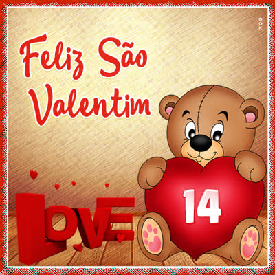 Postcard dia de são valentim