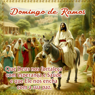 Postcard domingo de ramos