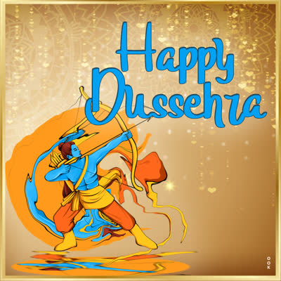 Postcard dussehra / vijaya dashami