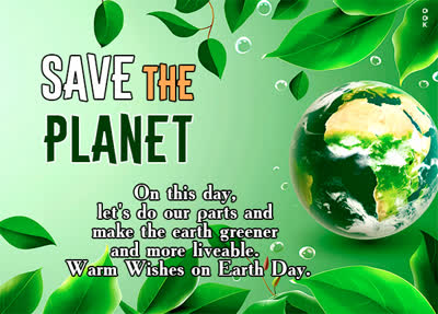 Postcard earth day