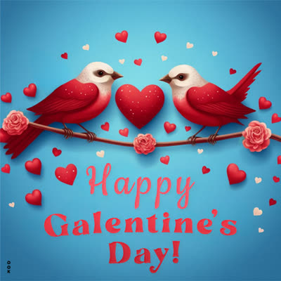 Postcard galentine's day