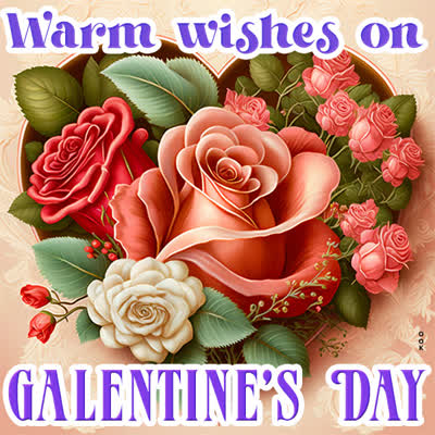 Postcard galentine's day