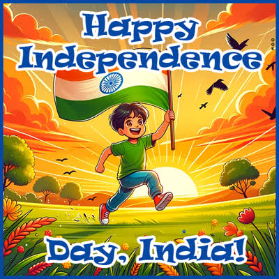 Postcard independence day