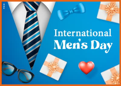 Postcard int'l men's day