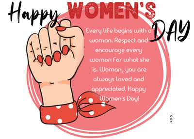 Postcard int'l. women's day