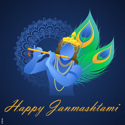 Postcard janmashtami