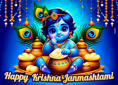 Postcard janmashtami