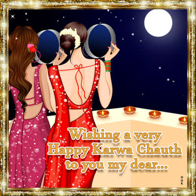 Postcard karaka chaturthi (karva chauth)