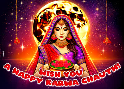 Postcard karwa chauth