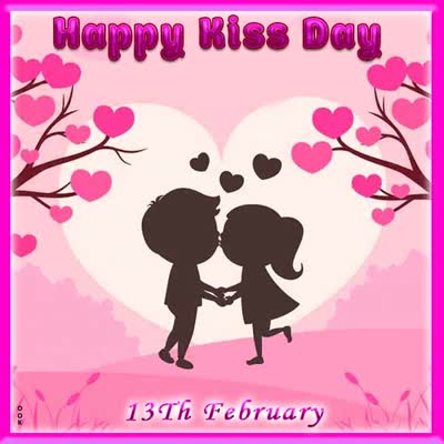 Postcard kiss day