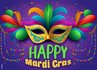 Postcard mardi gras