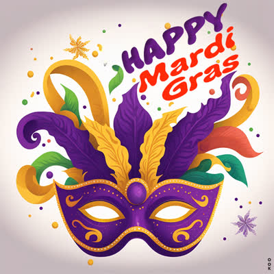 Postcard mardi gras