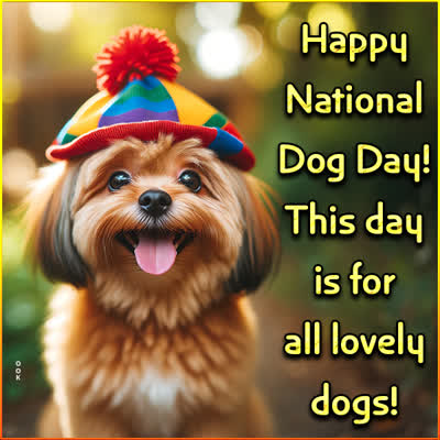 Postcard national dog day