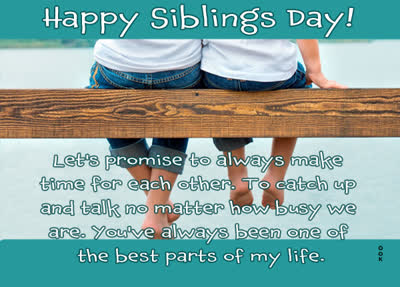 Postcard national siblings day