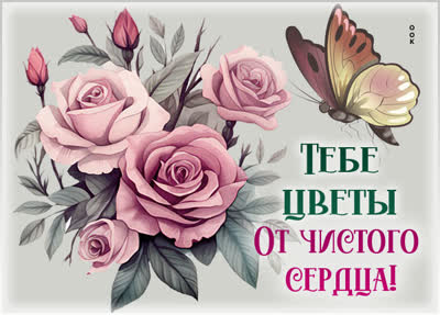 Postcard очаровательная открытка тебе цветы от чистого сердца