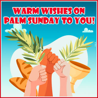 Postcard palm sunday