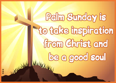 Postcard palm sunday