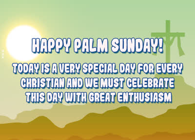 Postcard palm sunday