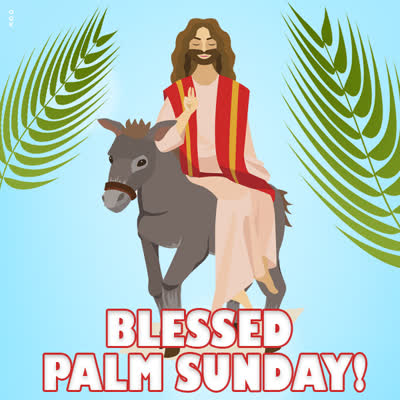 Postcard palm sunday