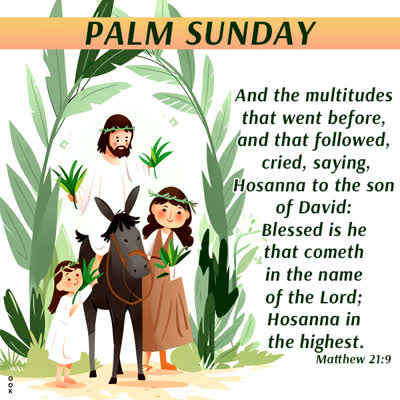 Postcard palm sunday