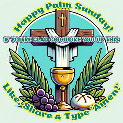 Postcard palm sunday