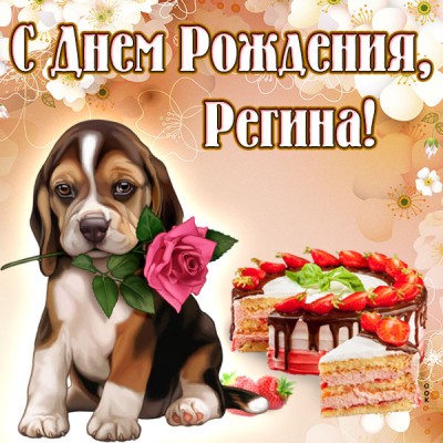 Картинка поздравительная открытка с днём рождения регина