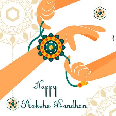 Postcard raksha bandhan (rakhi)