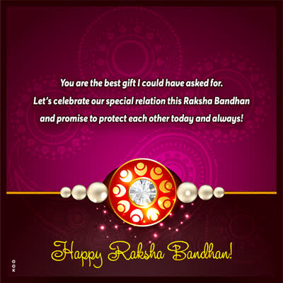 Postcard raksha bandhan (rakhi)