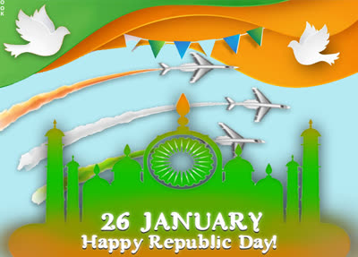 Postcard republic day