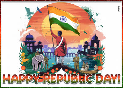 Postcard republic day