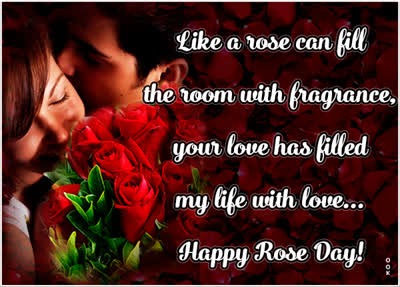 Postcard rose day