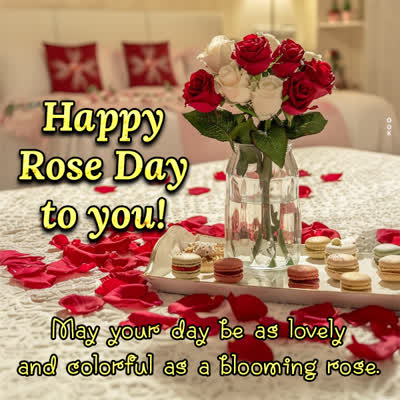 Postcard rose day