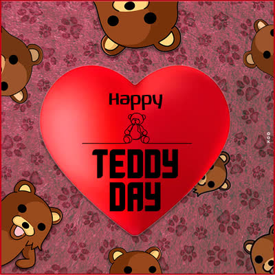 Postcard teddy day