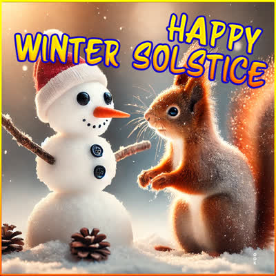 Postcard winter solstice