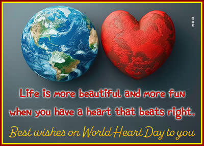 Postcard world heart day